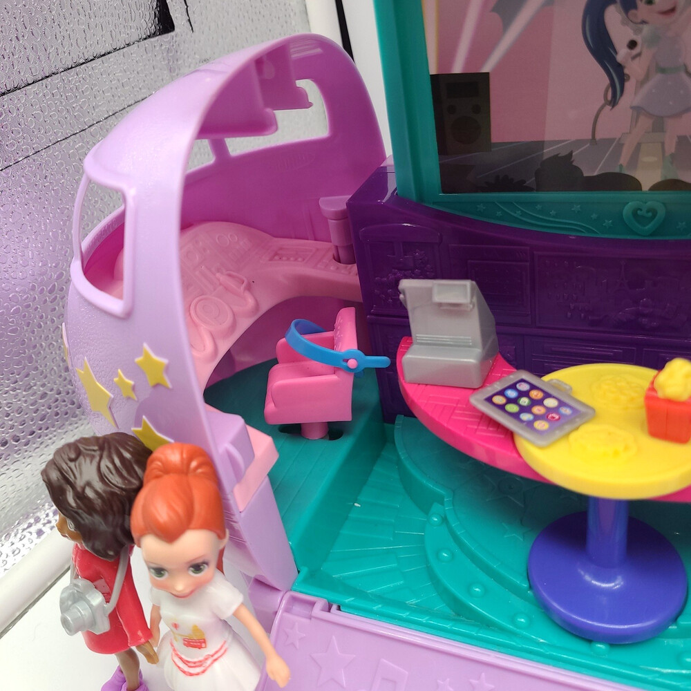 Polly Pocket Jumbo Jet Airplane Playset Mattel 2007 SUV Car Dolls Clothes Lot - Picture 6 of 16